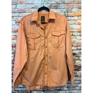 Redhead vented striped textured shirt long sleeve red men's size medium